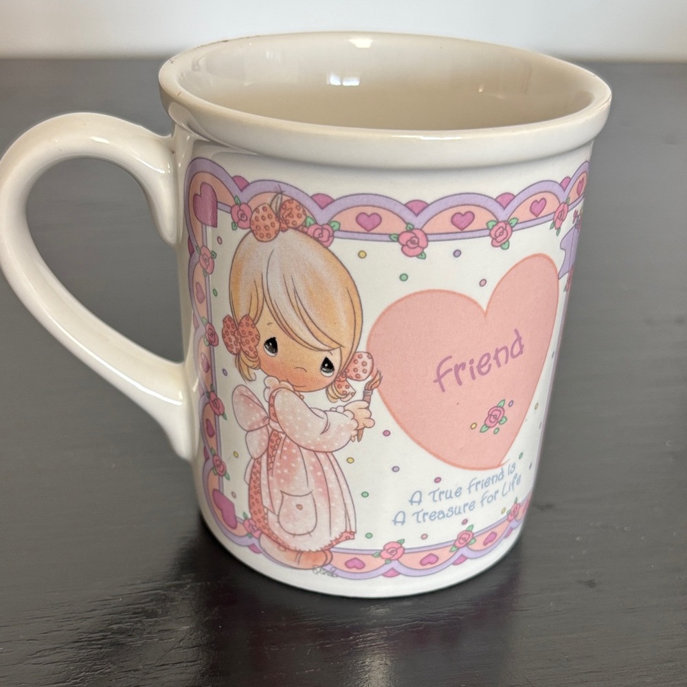 Vintage Precious Moments Friendship Mug with Heart Design